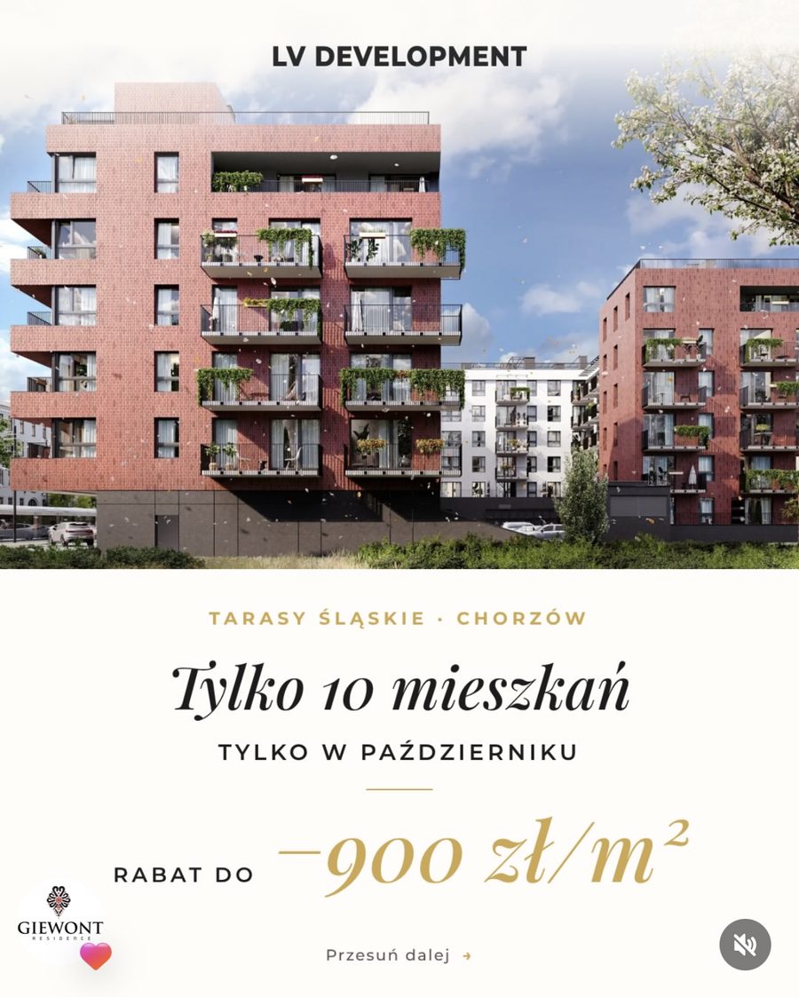 Post: Tarasy Śląskie, rabat do 900 zł za metr